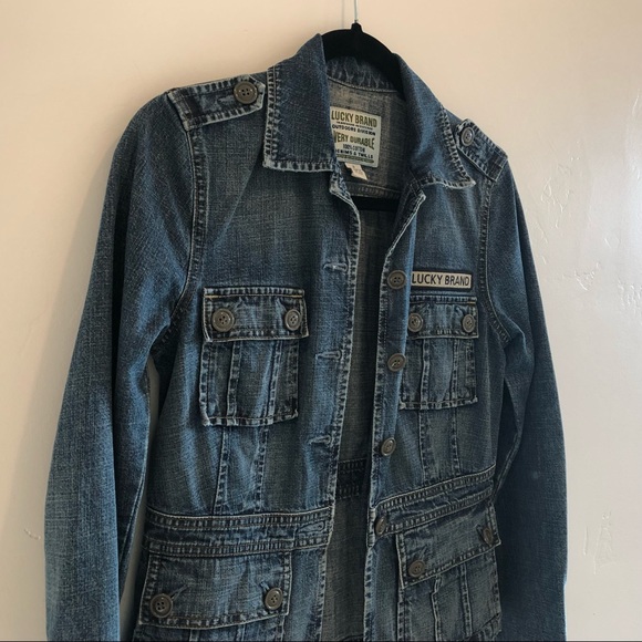 Lucky Brand Denim Jean Jacket with Pockets Blue - Picture 8 of 8